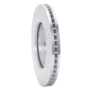 Chevrolet HHR Brake Rotor (1) - Front Right - R1 Concepts - Drilled & Slotted - Silver - `06-`11